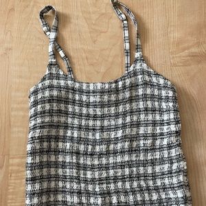 hollister black and white plaid cropped tank *i accept all offers!*